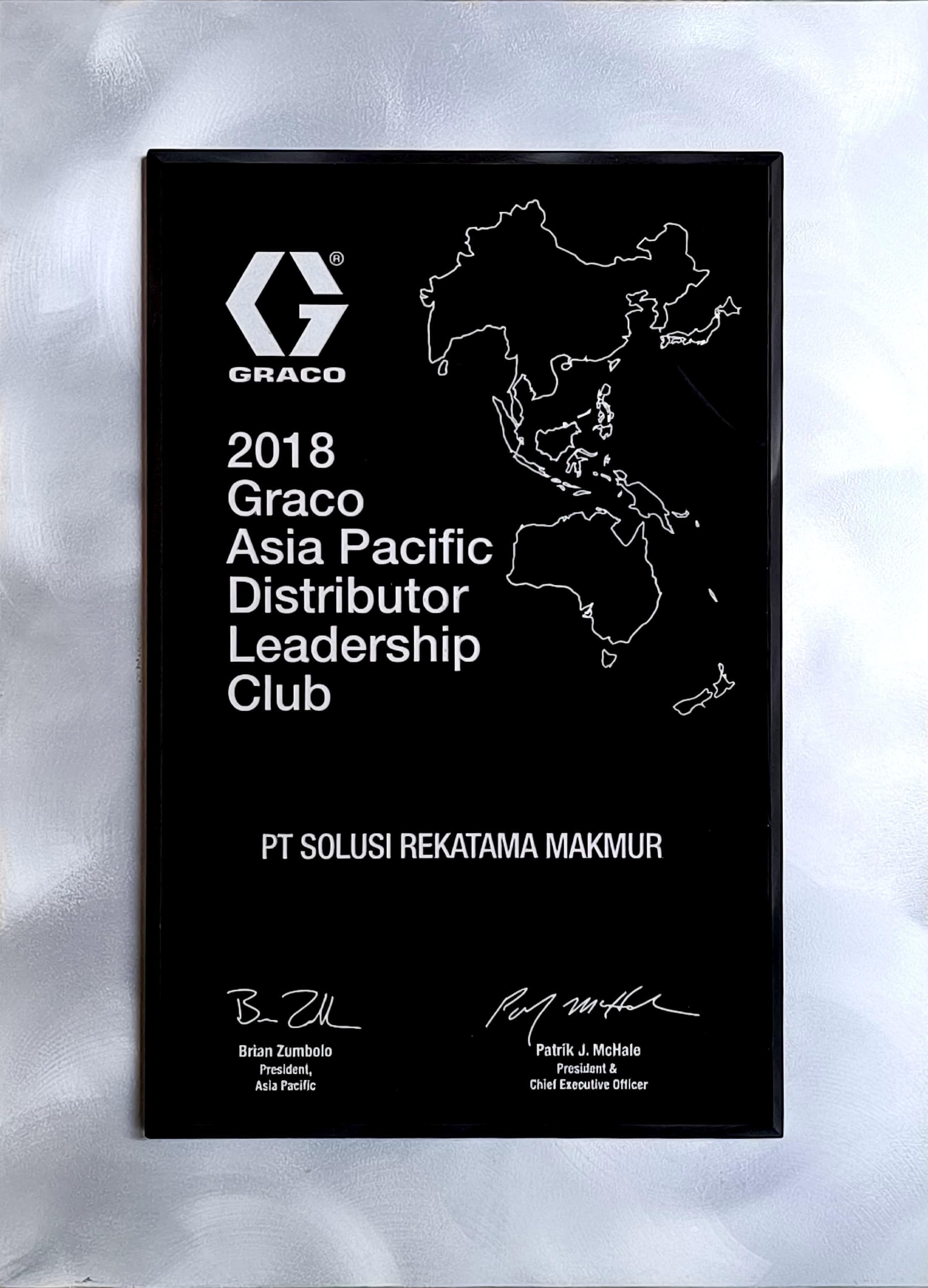 Graco Asia Pacific Distributor Leadership Club — 2018
