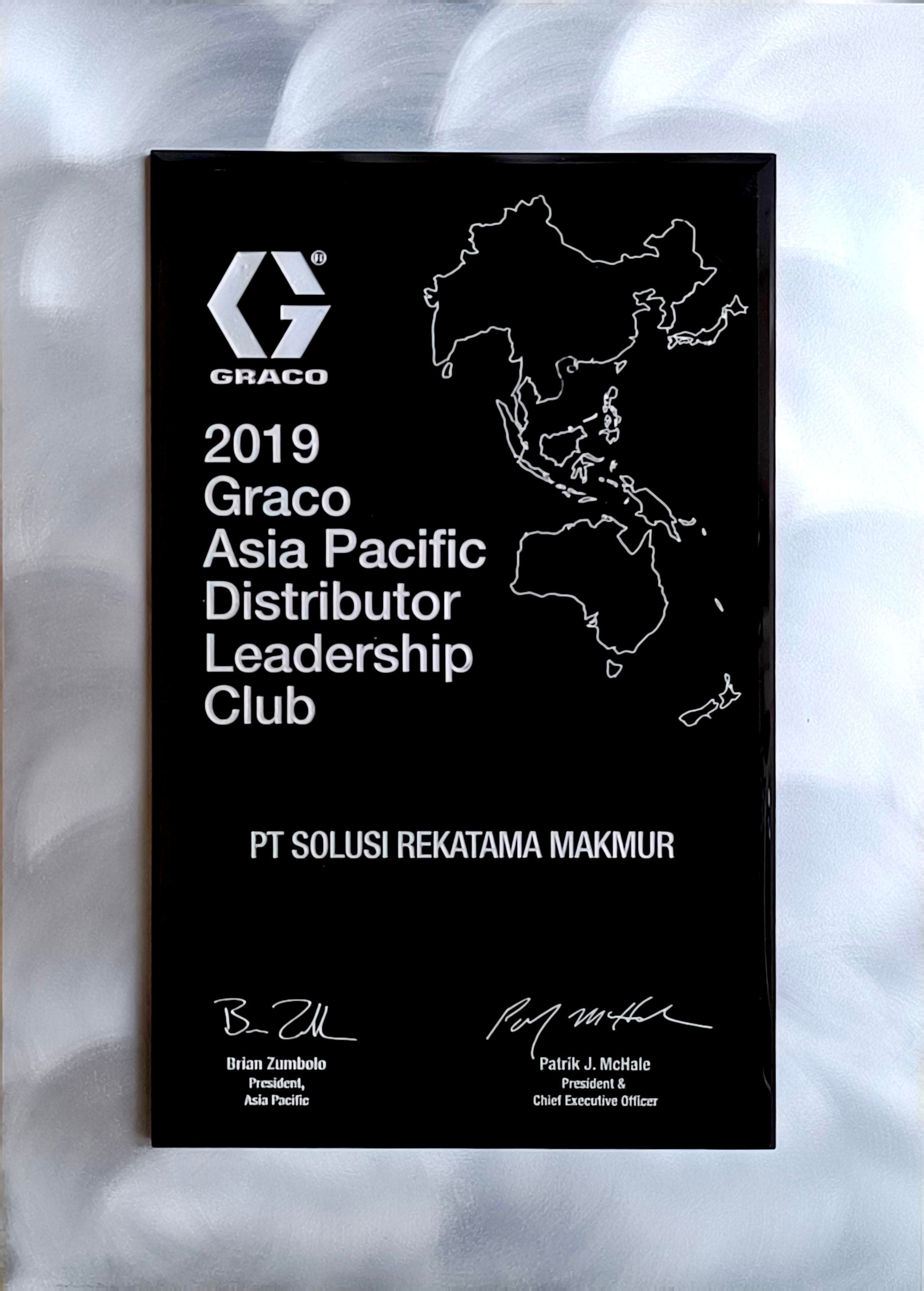 Graco Asia Pacific Distributor Leadership Club — 2019